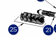 Genuine Zodiac Robotic Pool Cleaner Grey Scrubber Brushes (Pair) – R0896900